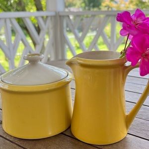 Vintage Premier Colors of Spain Oven to Table Creamer & Lidded Sugar Bowl
